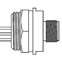 Molex 1200708148 ຕົວເຊື່ອມຕໍ່ມິດຕຣິກຮູບວົງກົມ MMC RCP 8-POL MM ?-14 NPT SS 22AWG PVC