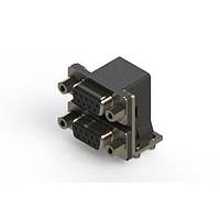 EDAC 662-009-664-043 ຕູ້ສະຫນອງ Dual Port D-Sub ມຸມຂວາ ຕູ້ສະຫນອງ Dual Port D-Sub