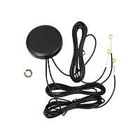 Quectel YB0014AA ອະນເທນພາຍນອກ MIMO, ຮູບແບບຕ່ຳ, 3in1, ຕິດດ້ວຍກຸມ, F8114.5mm, Combo, 4G*2+GNSS L1*1,3000mm, RG174, SMA Male, LNA Gain 22 +/-3dB, IP66, ສອບທົດ RoHS