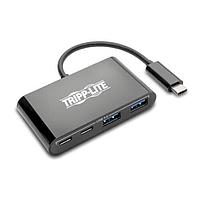 Tripp Lite U460-004-2A2CB USB Type-C ເປັນ USB 3.1, USB Type-C USB 3.0HUB, USB C-2PT USBA, ສີດຳ