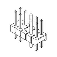 Amphenol Commercial Products G800LQ591018AEU ພິນສະຕຣິບພິນເຮດເດີ 2.54mm Pitch STR DIP,2x5Pin,Full G/F,LCP,6.0mm*2.54mm*3.0mm,Removed#5Pos,Color-Black