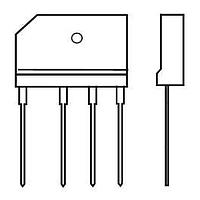 Diodes Incorporated GBJ601-F Single Phase Bridge 6.0A 100V
