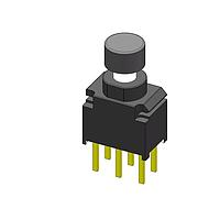 Dailywell 8UD8WR2C2M2RES ປຸ່ມກົດສະຫງວນປິດກັນ Pushbutton Switches Sealed Ultraminiature Pushbutton SPDT switch on-mom pc thru-hole