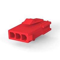 AMP Connectors - TE Connectivity 1-172158-2 ຮູງຮັບ Receptacle MINI 3P CAP ແດງ