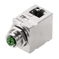 Weidmuller 1400610000 ບລັອກຕິດຕາມລະບົບ DIN Rail Terminal Blocks IE-AD-M12XRJ45-90