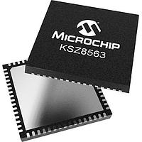 Microchip Technology KSZ8563RNXV-TR ອຸປະກອນສະຫນັບ Ethernet Switches 3-Port 10/100 Ethernet Switch ມີຄຸນສົມບັດ Fault Recovery, 1588 v2, AVB, EEE, WOL, QoS, LinkMD+, ອຸນຫະພູມຂະຫນາດກວ້າງ