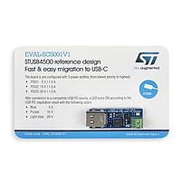STMicroelectronics EVAL-SCS001V1 USB ການຍ້າຍຢ່າງລວດໄວແລະງ່າຍຈາກ DC barrel ໄປຫາ Type-C