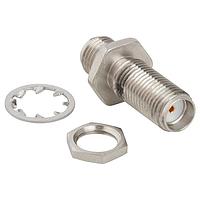 Amphenol RF 901-9209-ASF ຕົວແປ RF - ໃນຊຸດ BULKHEAD JCK ເປັນ JCK ADAPTER PASSIVATED