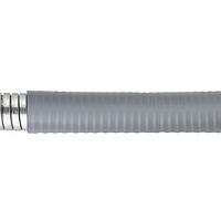 HellermannTyton LTP32G-25M ສປາຍລ໌ວຣັບ HelaGuard Spiral Metallic Conduit, ຍືນຍົນ, 1.0" (32mm) ຜ່ານກວ້າງ, GS/PVC, ສີເທົາ, 82ft/Reel