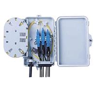 Bud Industries FBR-11606 ກະຕ່າການຈັດຈໍາໜ່າຍ Fiber-Optic Distribution Box, 6-Core (7.3 X 4.6 X 1.6 In)