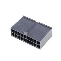 Molex 46993-1811 ປຸກຮາງກາງ MiniFitJr Plg FH DR 18Ckt V-2 ສີດຳ