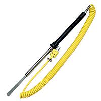 OMEGA 88L40K-IEC ປຸ່ມຈັບກະທົບອຸນຫະພູມປະເພດໃບບາງສໍາລັບພື້ນຜິວແບບແກ້ນ (Thermocouple, K, 300 °C, Surface Probe)