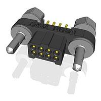 Amphenol Socapex MHDAS2M008YDE10 Connectors Micro HDAS 8 male straight pc tail contacts8 position pin 1.27 mm 2 row straight
