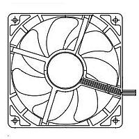 Sanyo Denki 9S1212P4M01 ພັນລະຫັດ Axial DC Axial Fan, 120x120x25mm, 12VDC, Silent Series, Tachometer, PWM