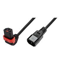 Schaffner IL13P-U-C14-H05-3100-100 ສາຍພະລັງ AC ມີລັອກ C13+ ຂຶ້ນ, ປລັກ C14, H05VV-F, 3x1.00 ມມ ກວ້າງ, 1 ແມັດ, ສີດຳ