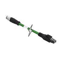 Molex 1201080256 ເຄື່ອງສາຍ Ethernet / ເຄື່ອງສາຍເຄືອກຕ່າງໆ CSE M12 ETH 4P DC MA STR RJ45 STR PUR 1M