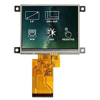 Riverdi SM-3.5A320240TFWR00 ຈໍ TFT LCD 3.5", RGB, ກະບັບ, RTP, airbond