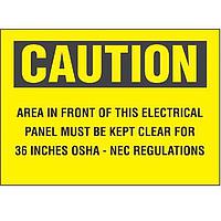 Panduit PPS0710C141 ແບບປ້າຍແລະສັນຍາລັກ ADH Sign Poly 10 X 7 CAUT