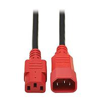 Tripp Lite P004-004-RD ສາຍຕໍ່ຂະຫນາດພະລັງງານ AC 18AWG SJT 10A 125V PWR EXT 4' ແດງ