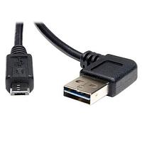 Tripp Lite UR050-003-RA USB 2.0 3' USB 2.0 UniRvrCbl ຂວາ M/MicroMale