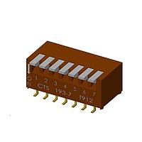CTS Electronic Components 193-7MS ສະຫນາມສະລັບ DIP 7 ສ່ວນສະລັບ SPST