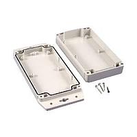 Hammond Manufacturing 1555J2F17GY ກອງປົກກັນນ້ຳມີຂອບ/ໂປລີຄາບ 6.3x3.6x1.5" ຂອບ