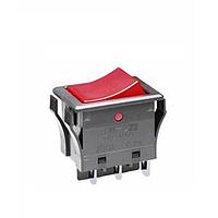 NKK Switches JWL22RCA ສະຫນັບສະຫນູນ Rocker 16A DPDT ON ON ແດງ