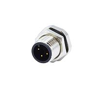 NorComp 859-003-103R004 Connectors IP67 Male M12 Panel Mount 3 Position Straight Solder Cup