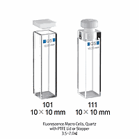 Hellma HE.111.QS10 ເຊື້ອເຊື້ອ Flu, Macro quartz SUP., 10x10mm 3.5ml, PTFE stopper