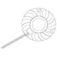 Delta Electronics, Inc. EFB0612HHAF99 ພັງລົມປ່ອງທີບເອັັກຊຽວ DC ປະສົມລະຫວ່າງການໄຫວບໍ່ມີກະຈົບ, 56x10.7mm, ລົດບານ, 3 ສາຍ, ຕິດຕາມການລອກໂຣເຕີ, Tach