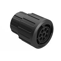 Amphenol SINE Systems RTS6BS12N8SHEC03R ປລັກ, ຝາປລັກ, ແນວກະດູກ, 8 ຕຳແໜ່ງ, ຜູ້ຍິງ, ຂະໜາດເປັນ 12, ຢາງຊິໂລໂຄນ ແລະ ຝາປລັກມີການປິດສາຍແບບລະອຽດ