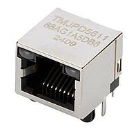 Taoglas TMJPD561188AG1A5DB6 ຕູ້ເຊື່ອມຕໍ່ແບບມົດູລາ / ຕູ້ເຊື່ອມຕໍ່ Ethernet Pure RJ45, 1x1, ປົກກະຕິ, ມີໄຟ LED, Tab Up, THT, 30 ມາຄຣອອນ, ລະດັບອຸດສາຫະກຳ