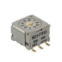 NKK Switches ND3FR10P ສະຫນັບສະຫນູນການສະແດງຜົນການສະແດງຜົນການສະແດງຜົນການສະແດງຜົນການສະແດງຜົນການສະແດງຜົນ ROTARY SMD DECIMAL ROTARY