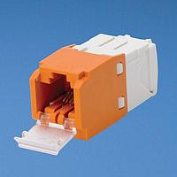 Panduit CJD688TGOR ຕູ້ເຊື່ອມຕໍ່ແບບມົດູລາ / ຕູ້ເຊື່ອມຕໍ່ Ethernet Mini-Com Shuttd Mod Cat 6 UTP 8