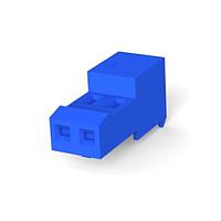 AMP Connectors - TE Connectivity 3-640442-2 ຮູງຮັບ Receptacle 2P 26AWG TIN CLSD W/O TAB W/BLUE STRPE