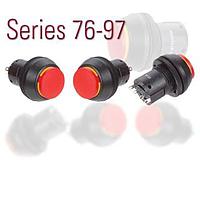 ITW Switches 76-9712/4044B ປຸ່ມກົດສະຫນອງ PANEL SEAL PB SW ຮັກສາ, ສີດຳ/ແດງ