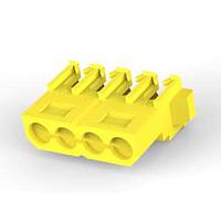 AMP Connectors - TE Connectivity 770156-4 ການປະກອບຕົວເຊື່ອມ 4 CKT IDC ເຫຼືອງ