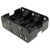 Eagle Plastic Devices 12BH310D-GR ຖານຖ້ວມແບດເຕີຣີ 10 AA ມີແທບບອດຊເດີ