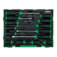 TOPTUL GTC1401 Slotted &amp; Phillips Screwdriver Set (14 pcs)