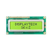 Displaytech 162C BC BC ໂມດູນສະແດງຕົວອັກສອນ LCD 16x2 ສະແດງຕົວອັກສອນ ເຫຼືອງ/ຂຽວ STN