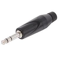 Amphenol Audio JS3PB BULK ຕົວເຊື່ອມໂທລະສັບ 1/4"PLSTC BKSHELL ສີດຳສິ້ນສຸດ