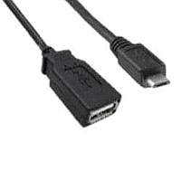 Qualtek Electronics 3021069-01M USB 2.0 USB 2.0 F ເປັນ M ສາຍ STRAT 1M ສີດຳ