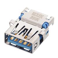 Molex 48398-0003 ຕໍ່ຕໍ່ USB Type A USB 3.0 F/A RVS RA REC CH=-2.04 15u'