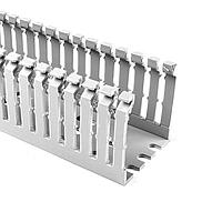 HellermannTyton 184-21002 ທ່ອສາຍສະແດງຜົນສູງມີຊ່ອງຢູ່ຜົວຜັນກັບຜົວຜັນຜົວຜັນ, 2" x 1", ບໍ່ມີການຕິດກັນ, PVC, ສີເທົາ, 120ft/ກະຕ່າ