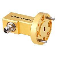 Mini-Circuits WR10-10R+ ຕົວແປ RF - ລະຫວ່າງຊີຣີສ 1.0 mm-ຜູ້ຍິງ ເຖິງ WR10 UG387/U Flange Waveguide Coax Adapter ມຸມຂວາ 75 - 110 GHz