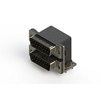 EDAC 661-015-664-034 ຕູ້ສະຫນອງ Dual Port D-Sub ມຸມຂວາ ຕູ້ສະຫນອງ Dual Port D-Sub