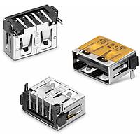 Wurth Elektronik 614104190121 ຕໍ່ຕໍ່ USB Type A WR-COM USB Type A THT Horz Short