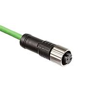 Amphenol LTW ASD-02BFFM-QL8P04 Sensor Cables / Actuator Cables SPE, X-Lok Interface, Metal, 5A, 02 pins, Female Connector, Female Contact, Straight, Push Lock, Overmolded, Length 4000mm, IP68