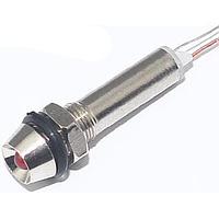 Mallory Sonalert FL1M-6CJ-1-R24V ອິນດິເຄເຕີ LED ແດງ 6MM ແມັດ 24VDC