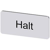 SIEMENS 3SU19000AC810AK0 ປ້າຍປ້າຍຊື່, Halt INSCR. LABEL, SILVER 12.5 X 27MM, HALT